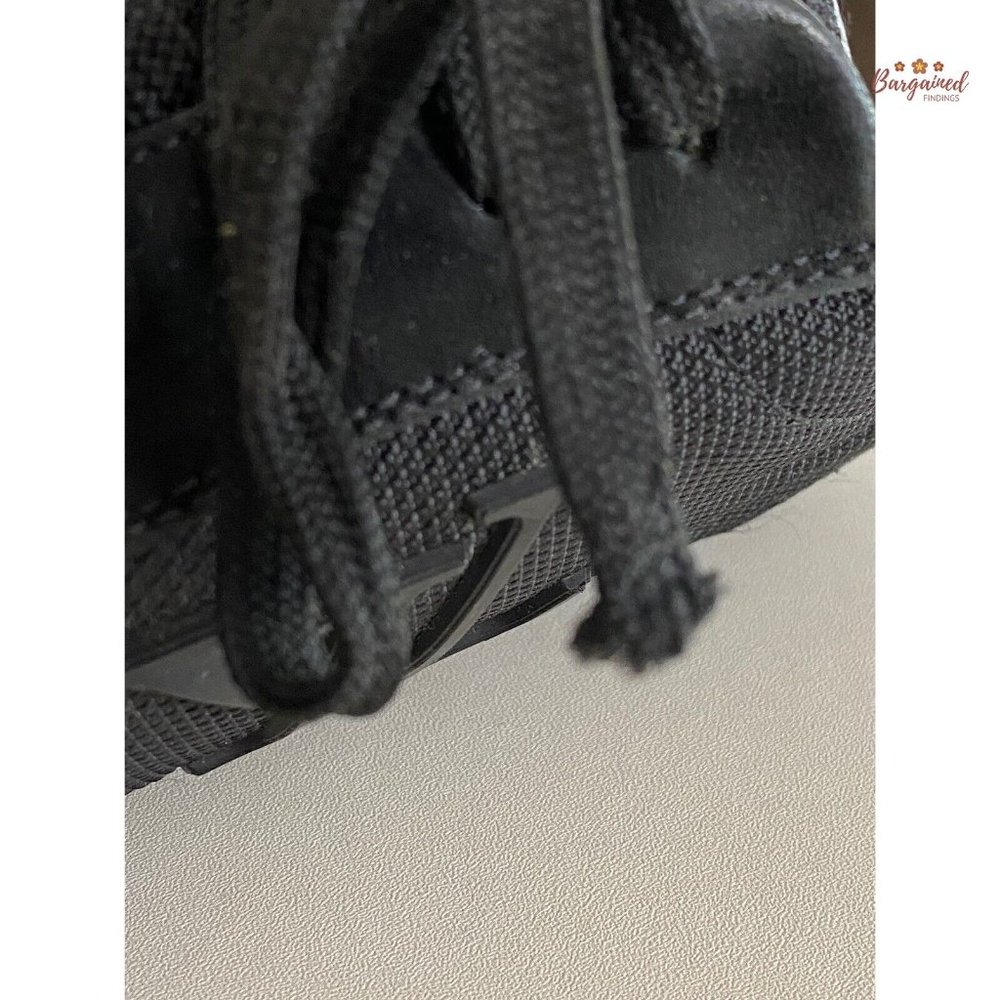 Authentic Louis Vuitton Black Mesh & Suede LV Logo Low Top Sneakers 38/8 - Picture 12 of 13